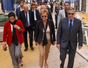 محافظ الإسكندرية وسفيرة الاتحاد الأوروبى يتفقدا أعمال التطوير بشارع النبى دانيال